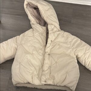 Kids Cream Puffer Jacket